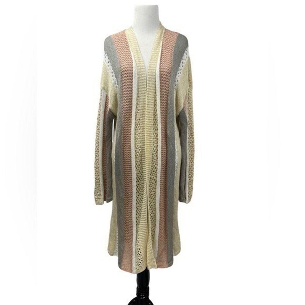 Pol Multicolor Open Front Cardigan Size Medium Women's